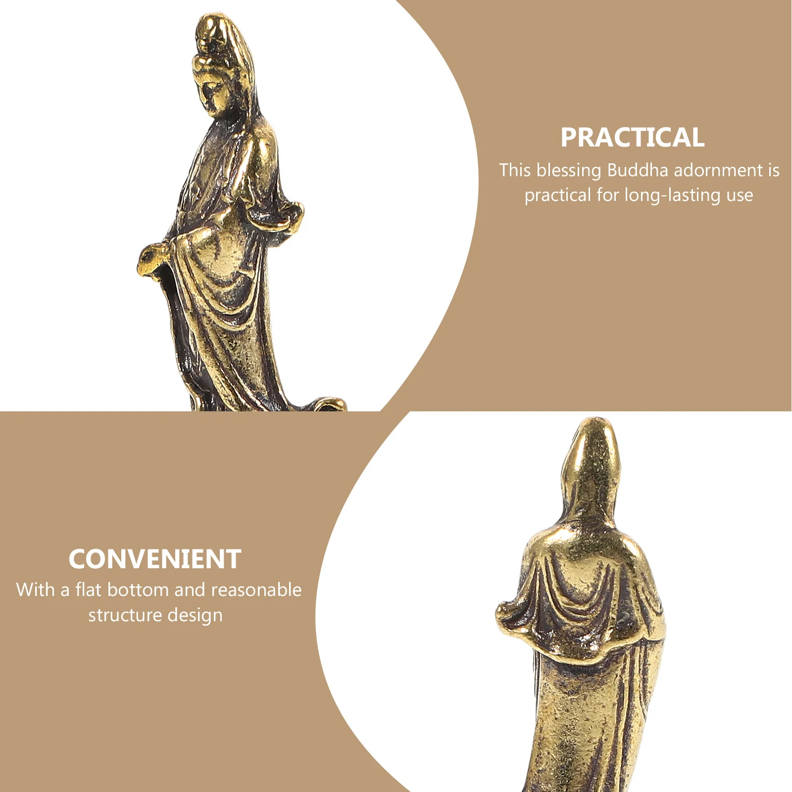 

Handcrafted Brass Avalokitesvara Statue for Home Office Interior Decor Desktop Cabinet Temple Decoration Buddha Design