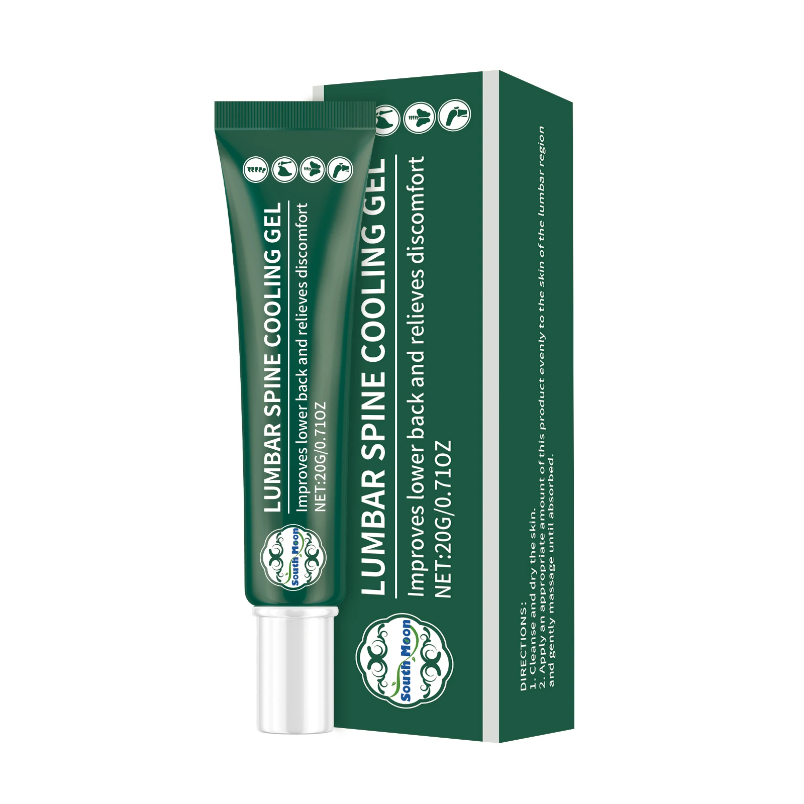 South Moon Lumbar Spine Cooling Gel Gentle Eases Back Shoulder And Cervical Pain Improve For Stiff Muscles Strain And Joints