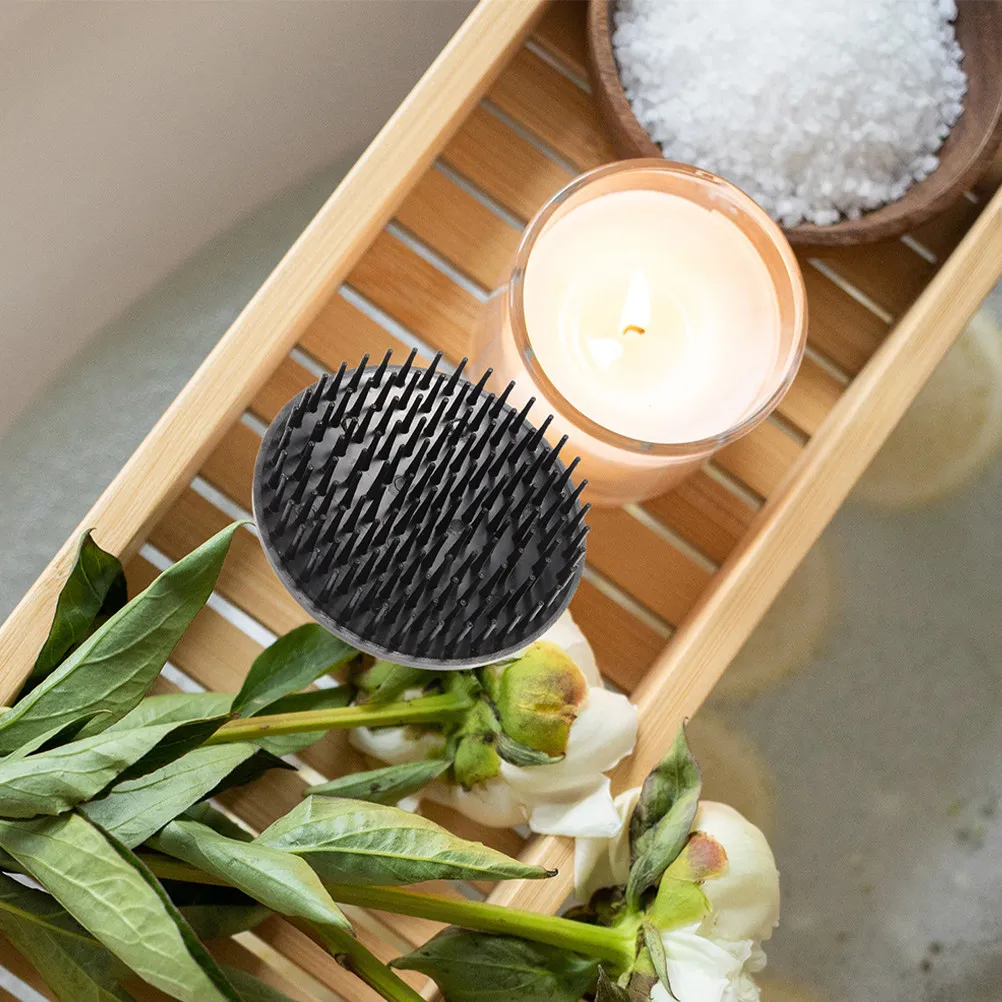 5Pcs Portable Shampoo Scalp Massager Brush Plastic Exfoliating Soft Bristles Anti-Static Small Hair Scalp Brush Travel Shower