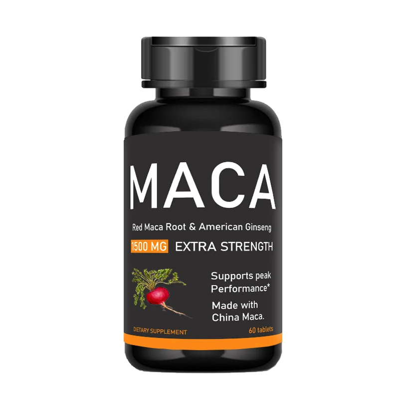 Cápsulas Premium Epimedium e Maca Americana Suplemento de Vitalidade Natural para Apoio de Saúde Reprodutor Masculino