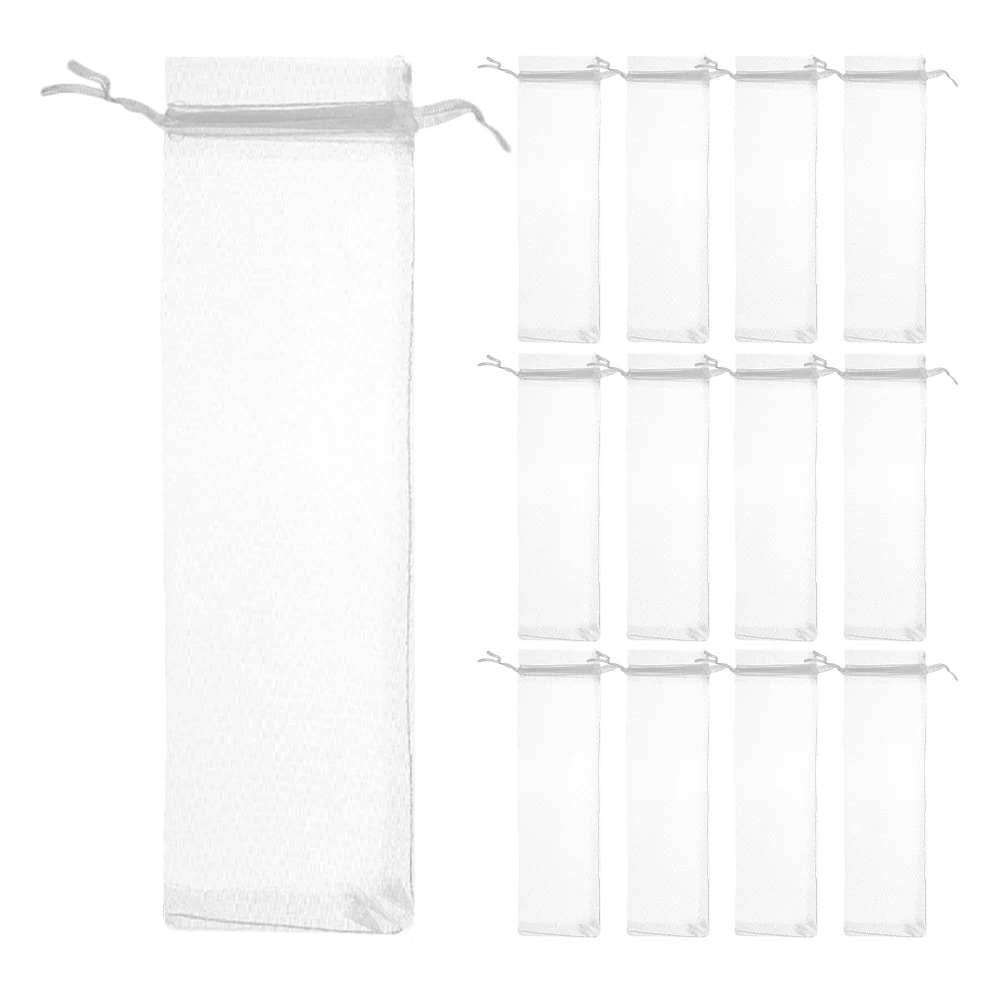 

100pcs Organza Mesh Packaging Candy Bag Folding Fan Storage Christmas Birthday Weddings Favor Small Organza Bags With Drawstring