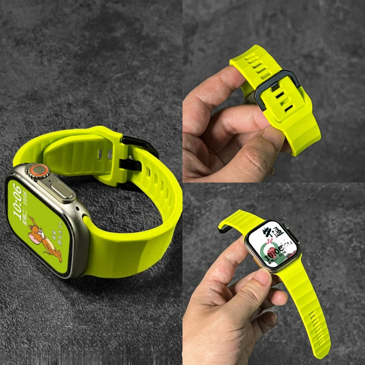 Silicone Strap For Apple Watch Ultra 3/2/1 49mm 11-10 46mm 42mm 9 8 7 45mm 41mm Wave Bracelet Wristband iWatch 6 5 SE3 44mm 40mm