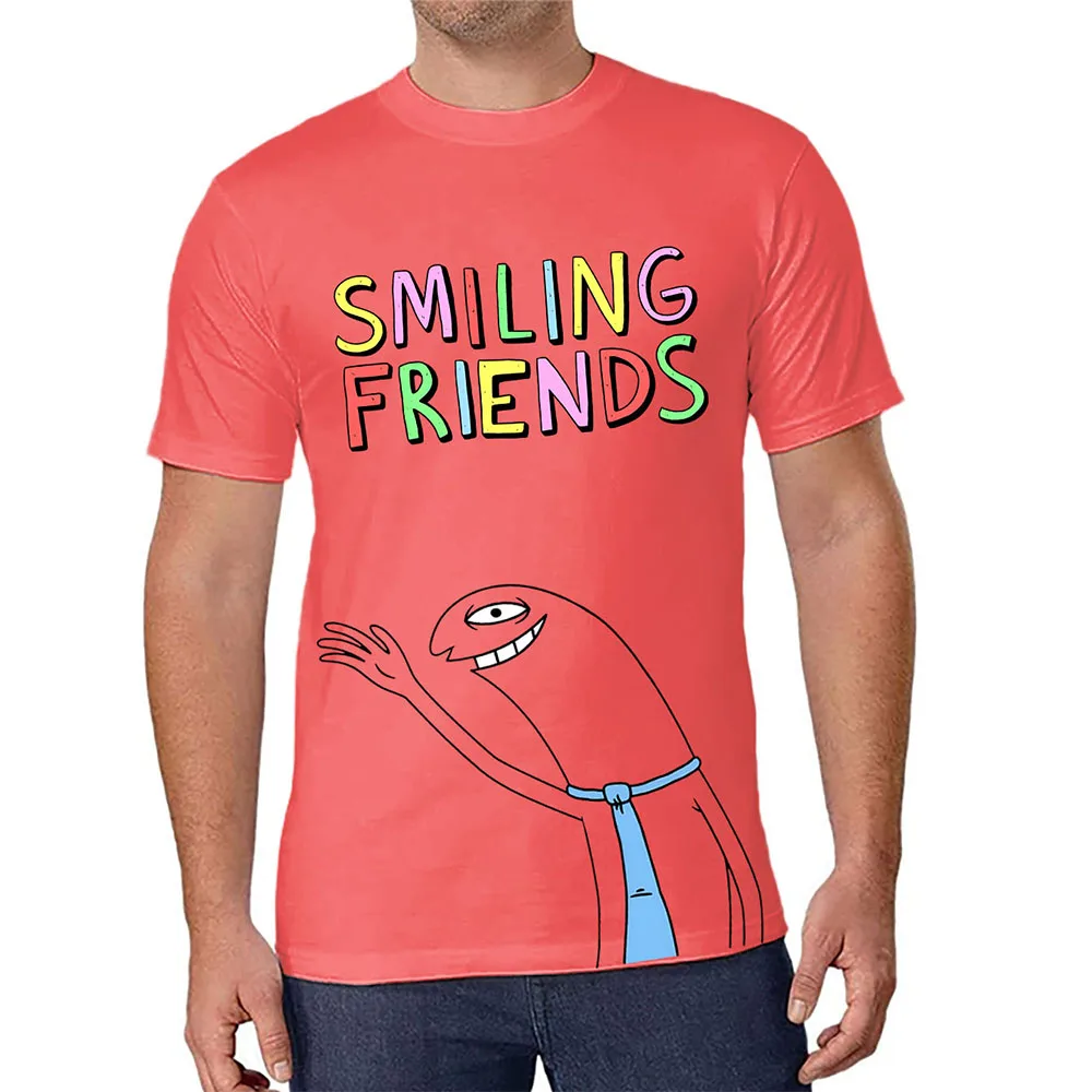 

Футболка для косплея Алан 3D с принтом Smiling Friends, манга, мультяшный рисунок, короткий рукав, унисекс, уличная одежда, свободная повседневная мужская футболка