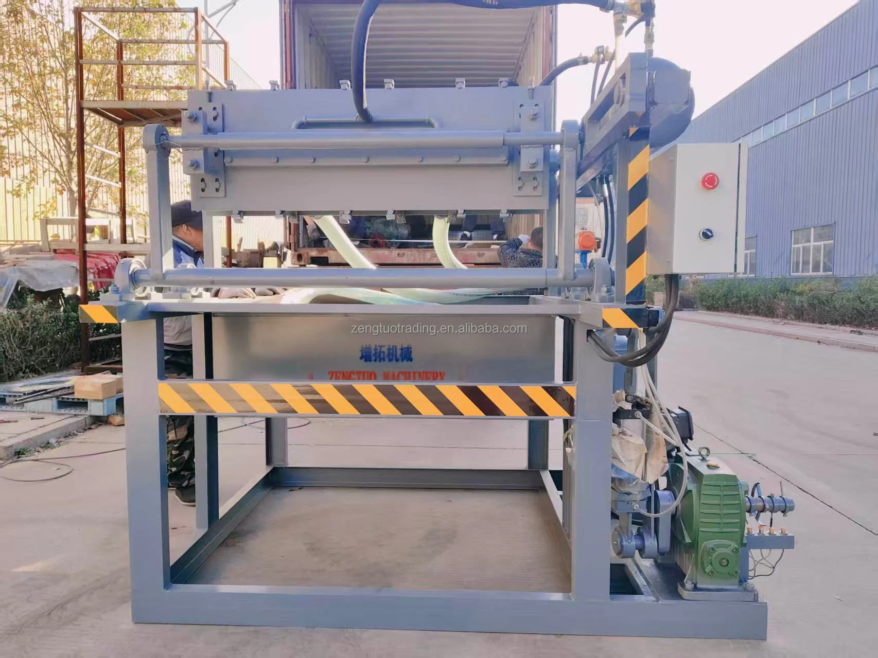 Semi-Automatic Rotary Egg Tray Machine Carton Maker Paper Making Machinery PLC Touch Screen Control Gearbox Motor Core