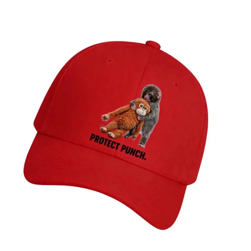  Popular Monkey Theme Baseball Hat Adjustable Dad Hat For Adult Couples Daily Use