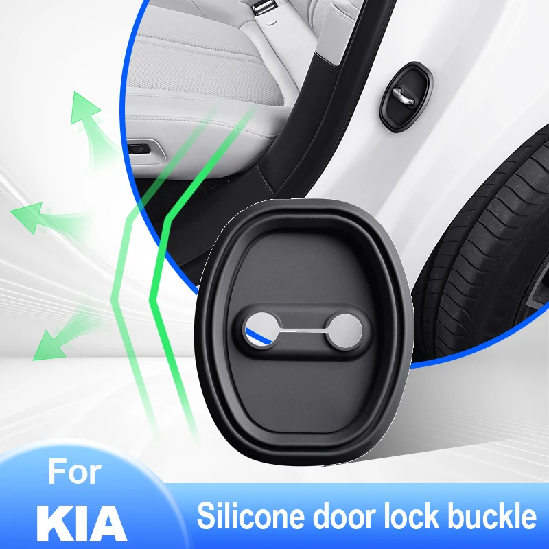 For KIA Forte K2 K3 K5 KX5 KX3 KX7 Sorento Sedona STINGER EV6 4Pcs Car Door Lock Cover Case Decoration Protection Accessories