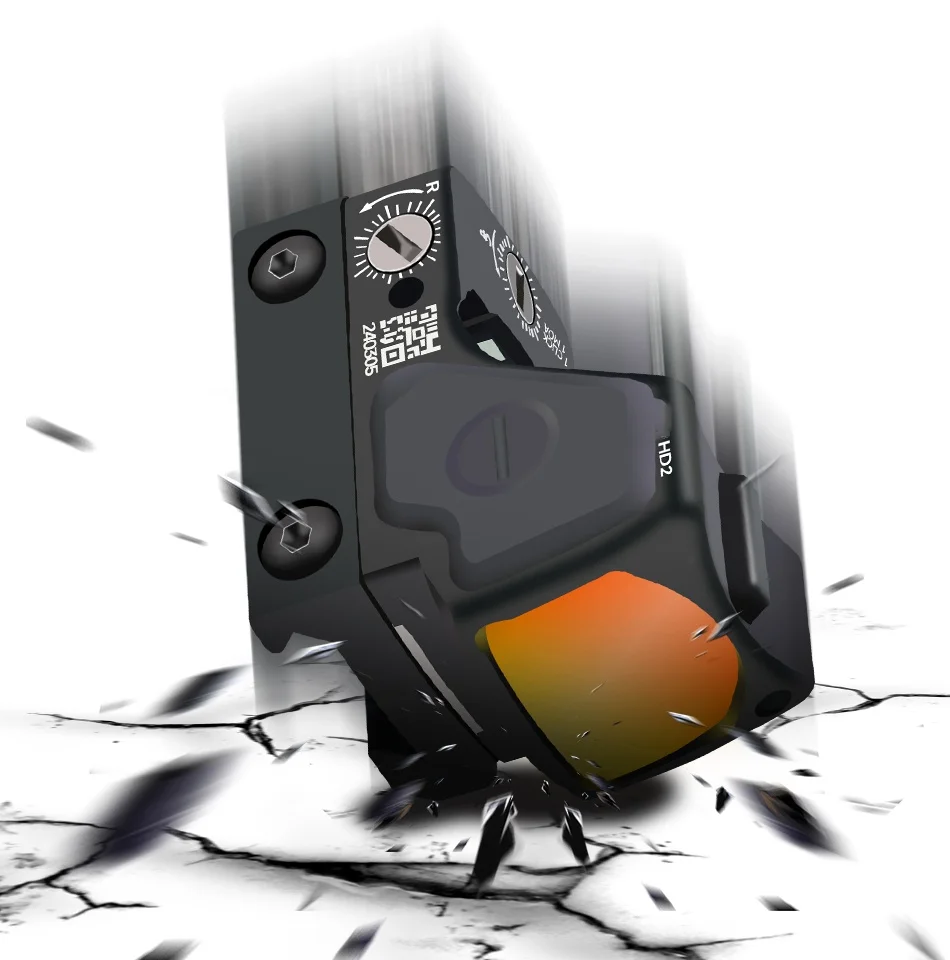 RM-HD High-definition Automatic Photosensitive Metal Holographic Sight Red Green Dot Tactical Sight for Glock17/19 Base Mount view 5