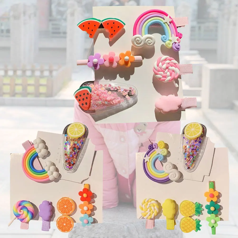 

18pcs Baby Hairpin Set Kids Bobby Pins Girls Accessories Brown Barrette Random Colors Sweet Style Durable Photo Prop