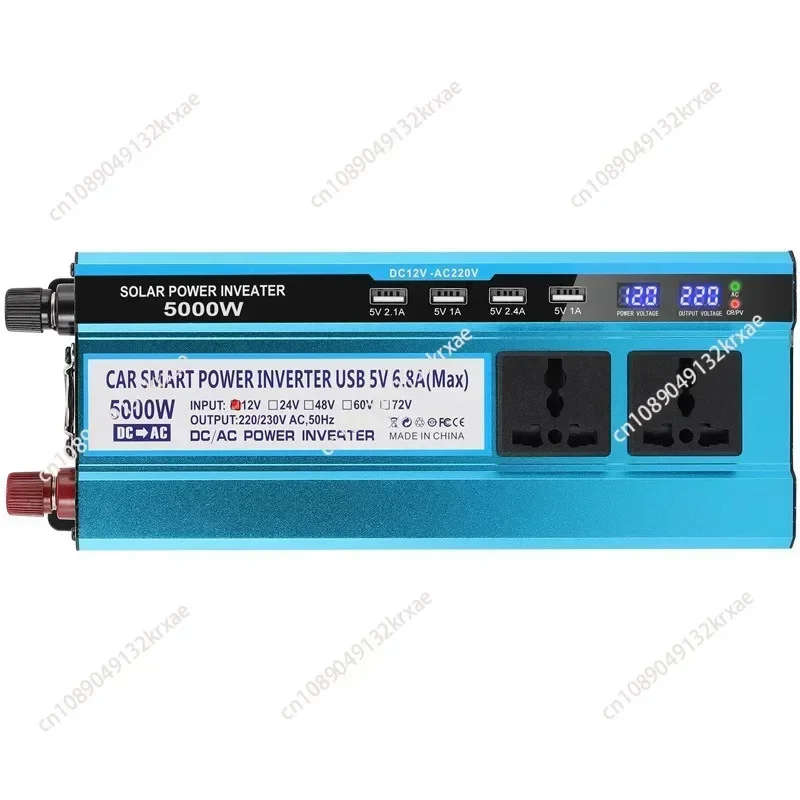 

Peak 5000W Автомобильный инвертор постоянного тока 12 В 24 В в трансформатор переменного тока 220 В с универсальным USB-розеткой, зарядное устройство, модифицированный синусоидальный инвертор