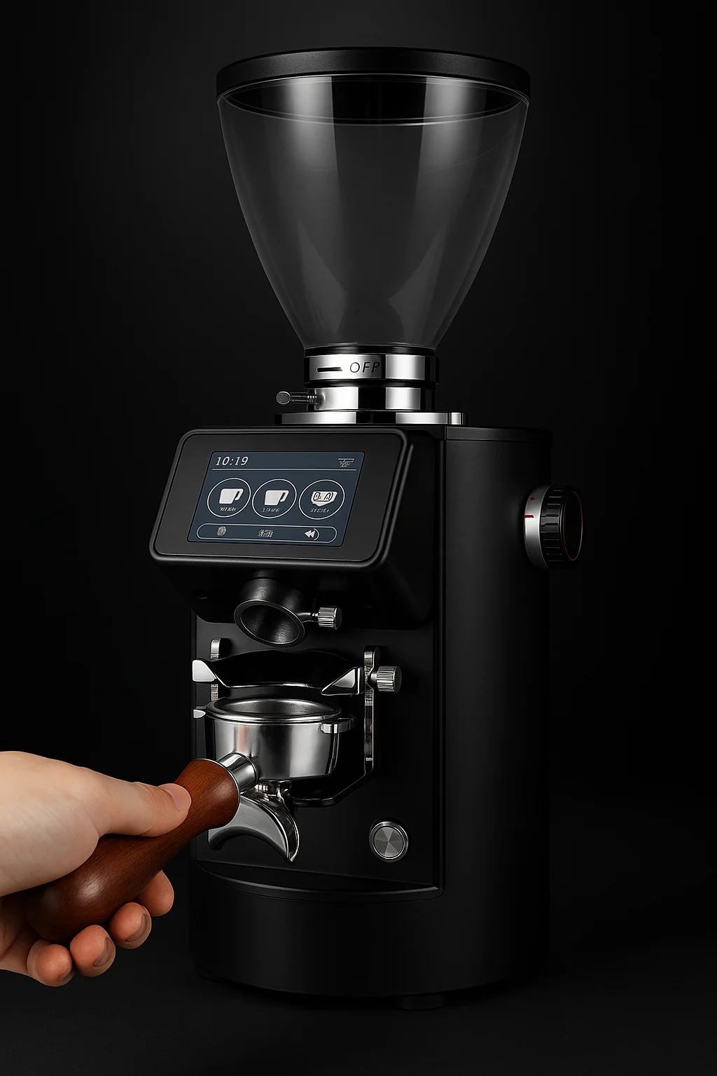 

Commercial Coffee Grinder 90mm Burr Electric Espresso Grinder With Touch Screen High Speed 2000RPM