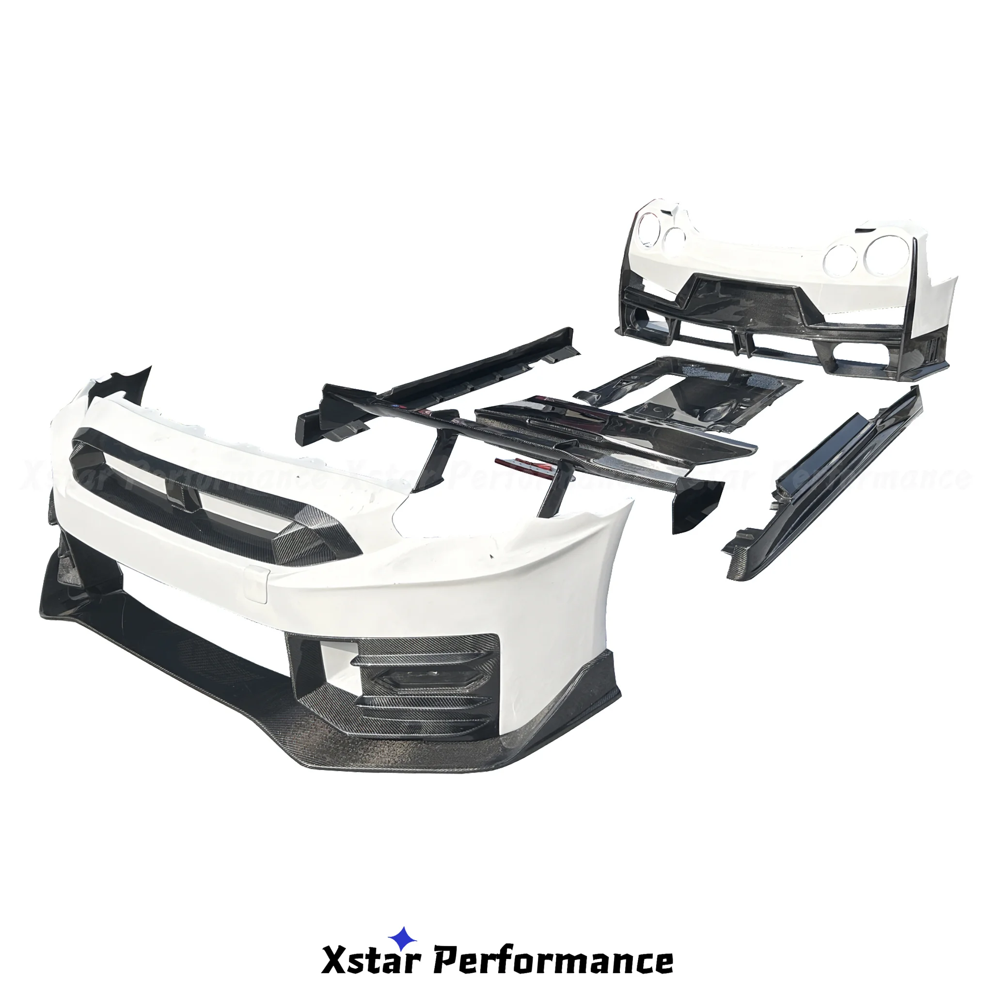 Newest 2024 Ver Nismo Style Half Carbon Fiber Bodykit For Nissan Gtr R35