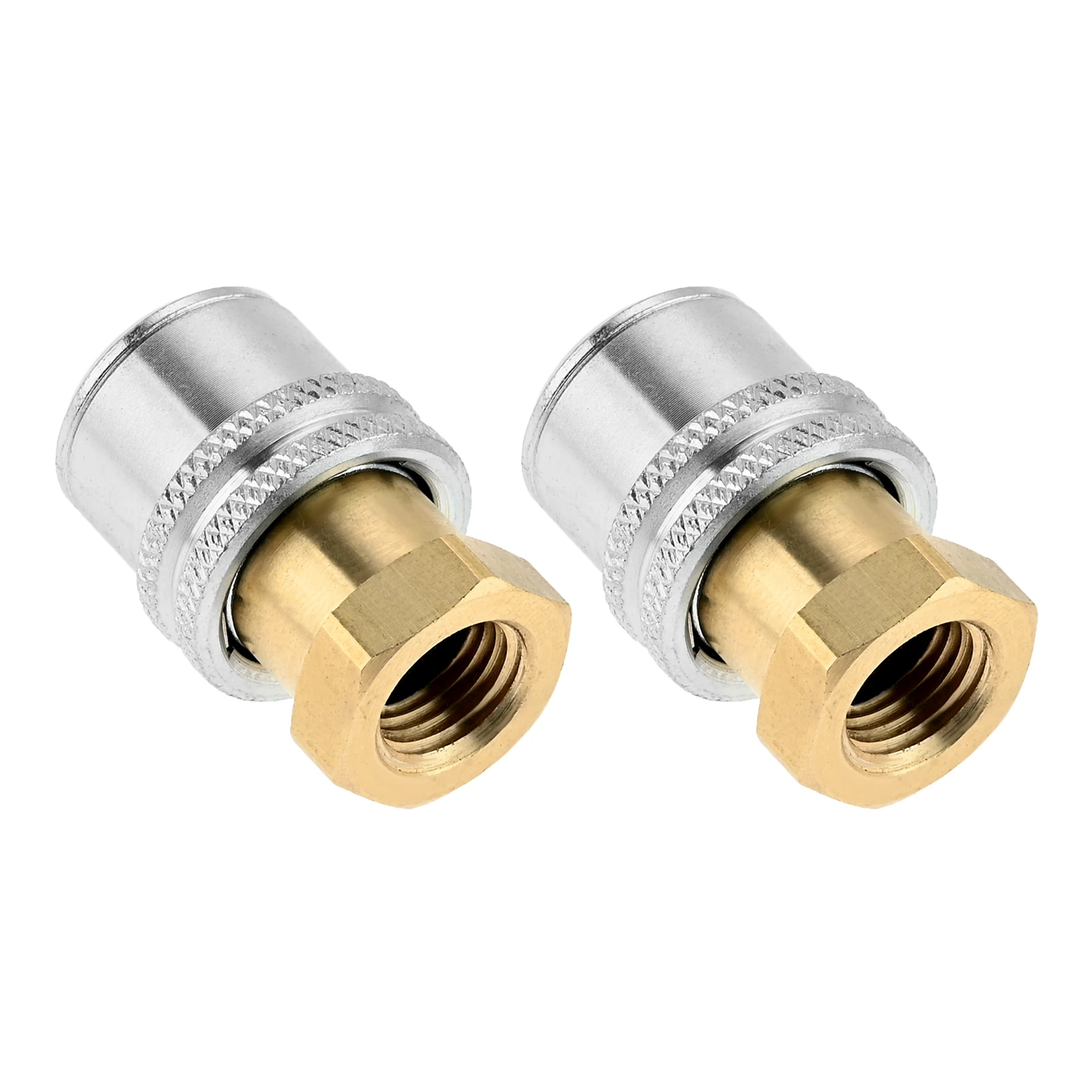 2Pcs Lock On Air Chuck 1/4FNPT Heavy Duty Closed Flow Brass Tire Chuck Tire Air Chuck for Tire Inflator Gauge and Air Compressor