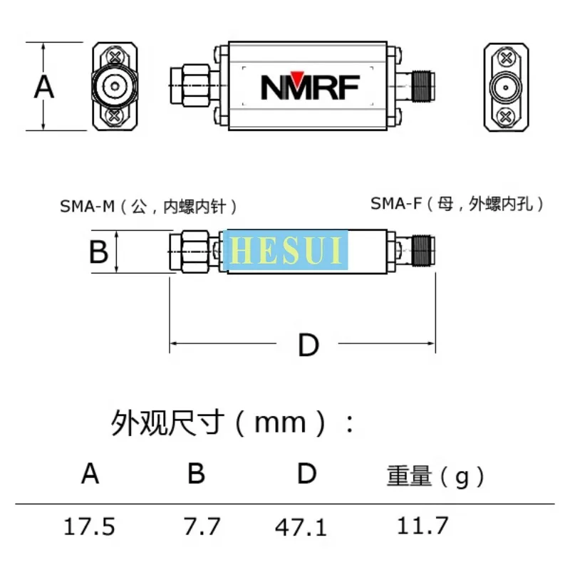 BPF Filter RF 1280 (1220 ~ 1340) MHz Module bandpass filter, ultra-small size, SMA interface Module Board