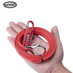 Bicycle Portable Password Lock 1.8 Meter Extended Mini Helmet Lock MTB Durable Steel Wire Anti-theft Lock Bike Accessories