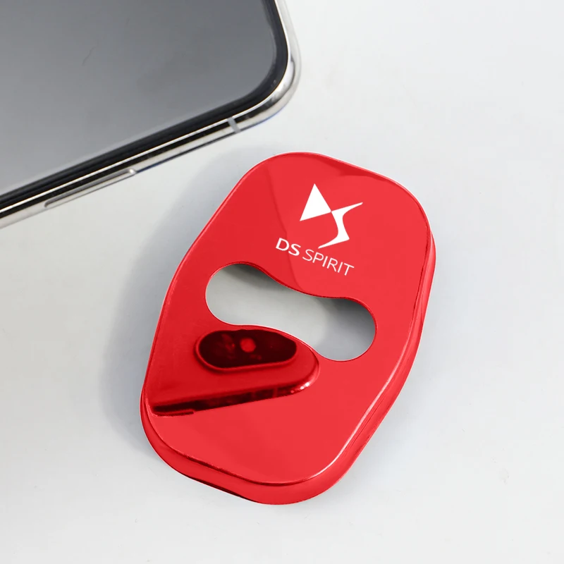 4 قطعة سيارة مانع االصدأ قفل الباب غطاء الفولاذ المقاوم للصدأ اكسسوارات ل DS الروح DS3 DS4 DS4S DS5 5LS DS6 DS7 DS9 البرية روبيس E-Tense