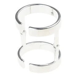 Cyberpunk-Finger Ring Joint Punk Gothic Rock Hinged Finger Rings Double Loop Long Rings Jewelry Halloween Cosplay