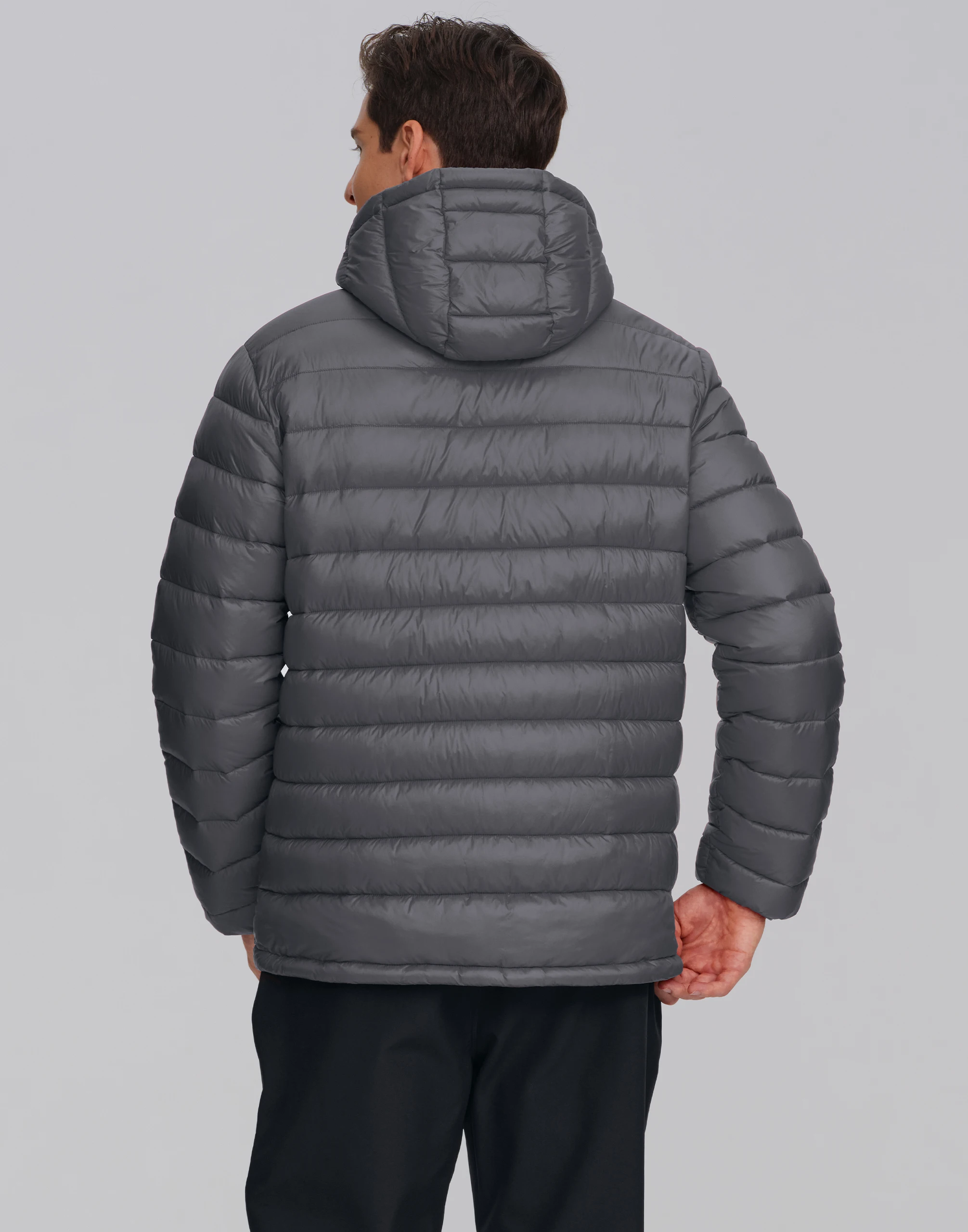 Pioneer Camp Men's Lightweight Packable Puffer Jacket with Hood Warm Puffy Winter Jacket Coat Insulated for Ski Hiking Travel