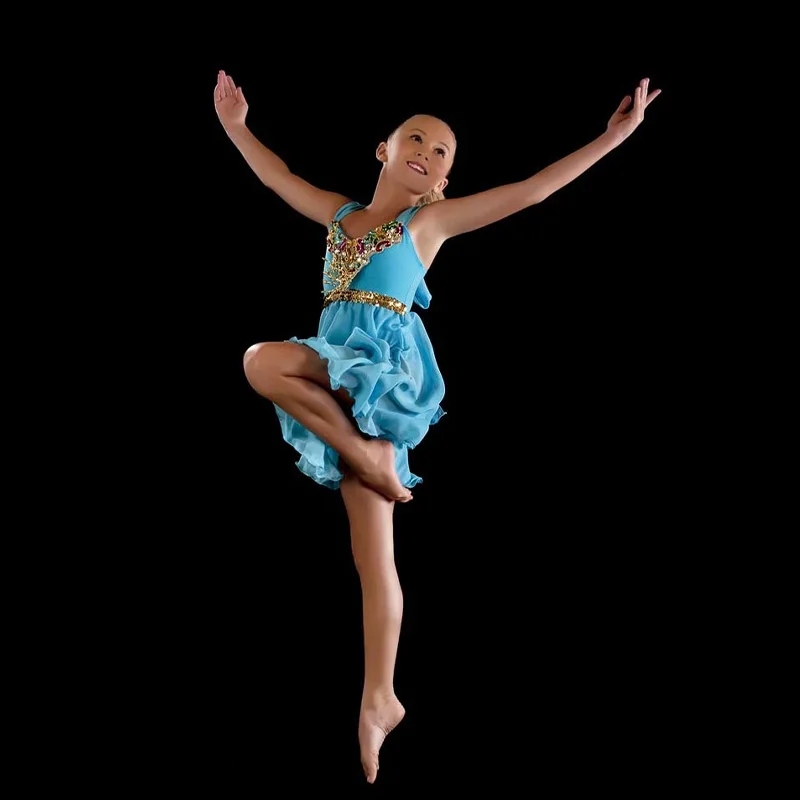 Robe de ballerine de danse moderne et élégante, Costume de Ballet du lac des cygnes, bleu ciel, rose, blanc, rouge, vêtements de Ballet pour enfants