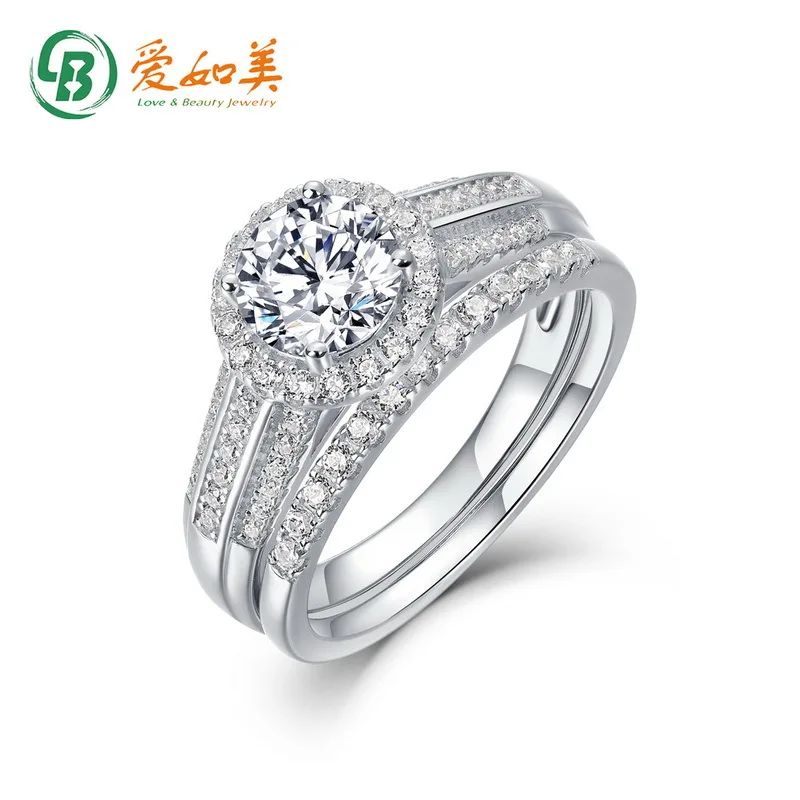

One Carat Moissanite Ring 18K Gold PT950 Platinum Silver Plated 7-layer Gold Set, Versatile and Elegant High-end Ring