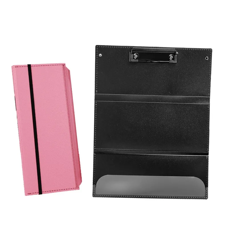 1pc Tri-fold Clipboard 3 Folding Writing Board Folder Office Document Holder File Clip