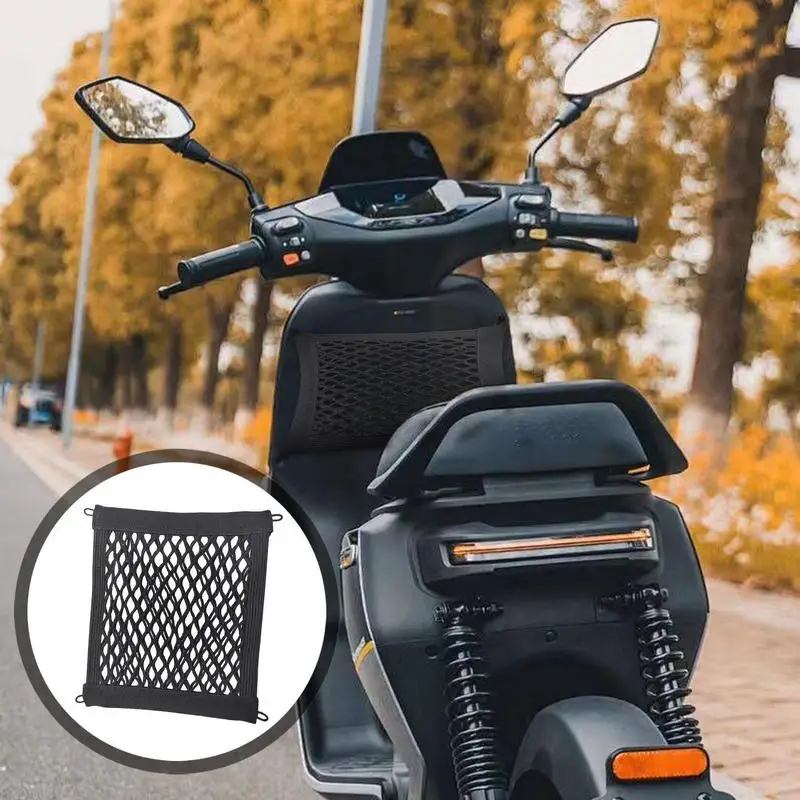 Bike Cargo Net High Strength Elastic Mesh Cargo Net With Motorcycle Net Storage Bag Motorcycle Net With Easy Installation