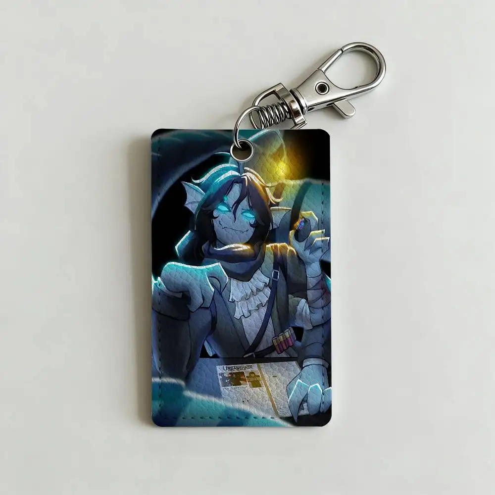 P-Pressure Sebastian Solace Card Case Leather Card Holder Keychain Key Ring Door Access Tags ID Card Case Keychain view 3