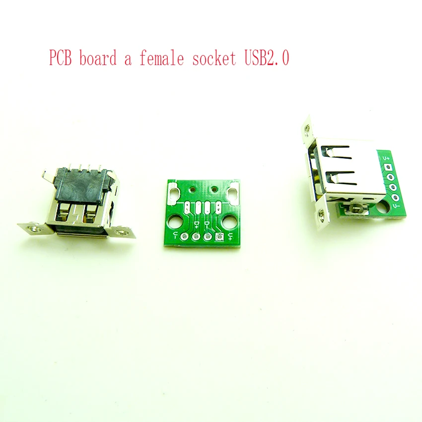 5Pcs Micro USB 2.0 Female Jack 4Pins USB Port Dock Connector Tail Charging Socket With Screw Holes