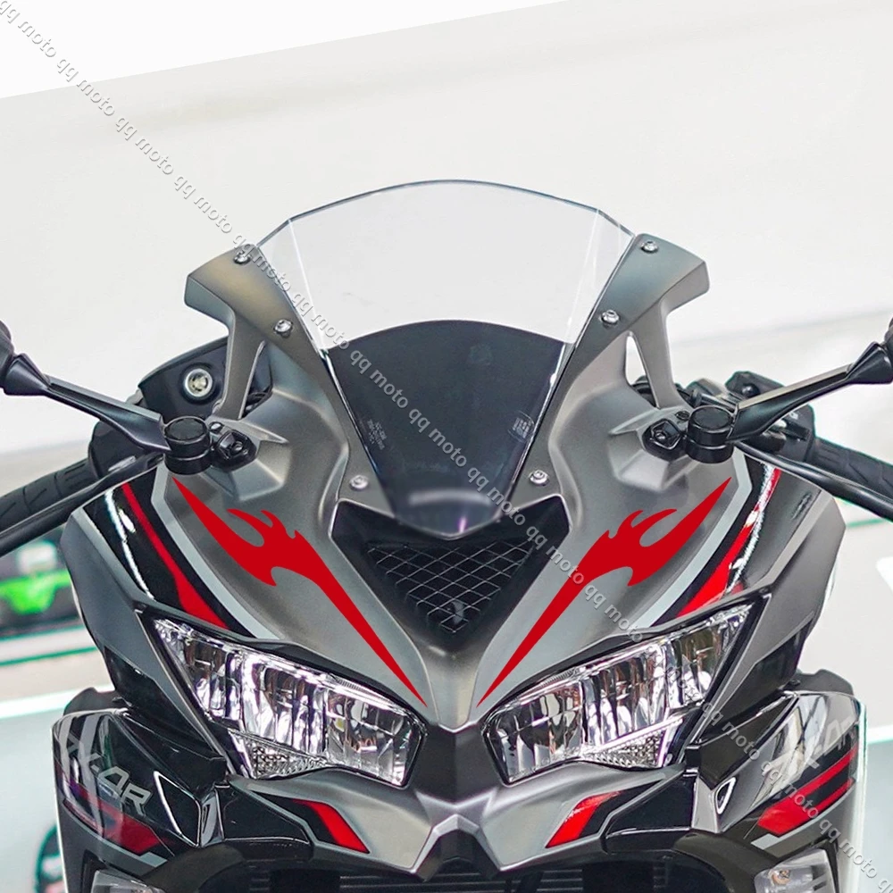 สําหรับZX-4R Zx -4rr 2023 สะท้อนแสงรถจักรยานยนต์Fairingสติกเกอร์ด้านหน้าชุดสติ๊กเกอร์Decalsอุปกรณ์เสริมกันน้ํา