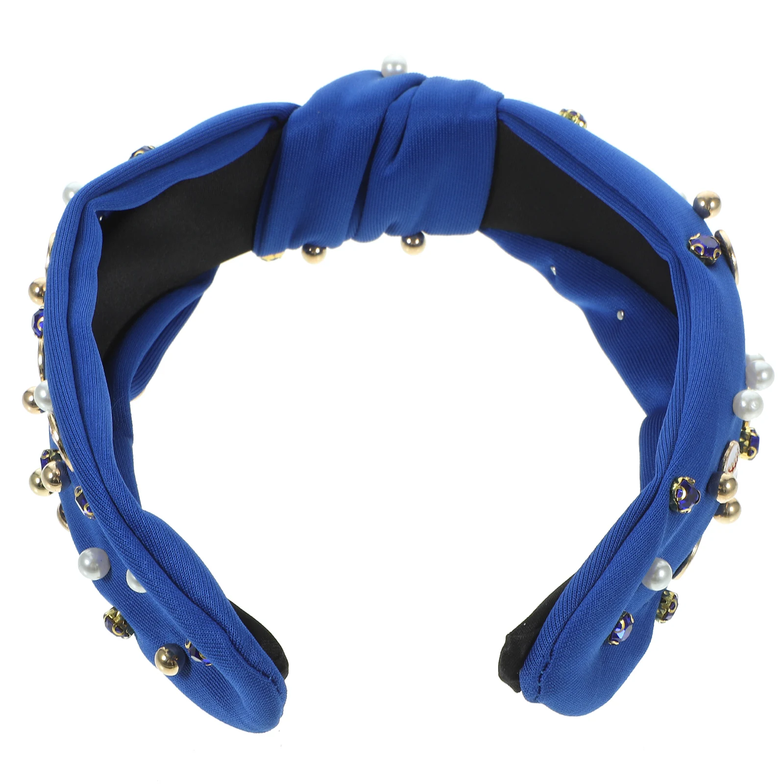 

Women's Knotted Headband Pearl Decorative Wide Fabric Hairpiece Comfortable Lightweight Fashionable Bow Baseball for Women