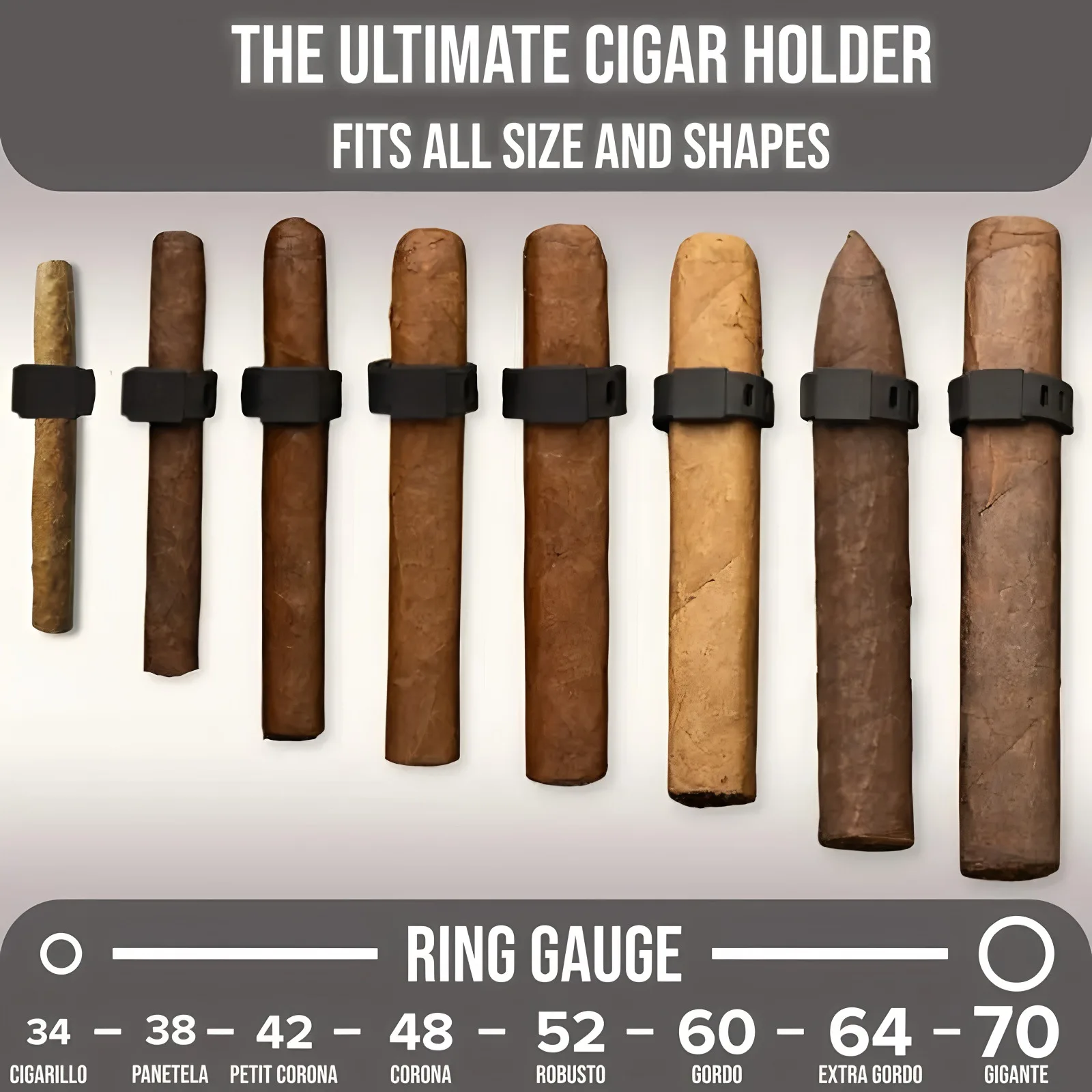 

34-70 Ring Cigar Outdoor Convenient Magnetic Cigar Clip in Stock