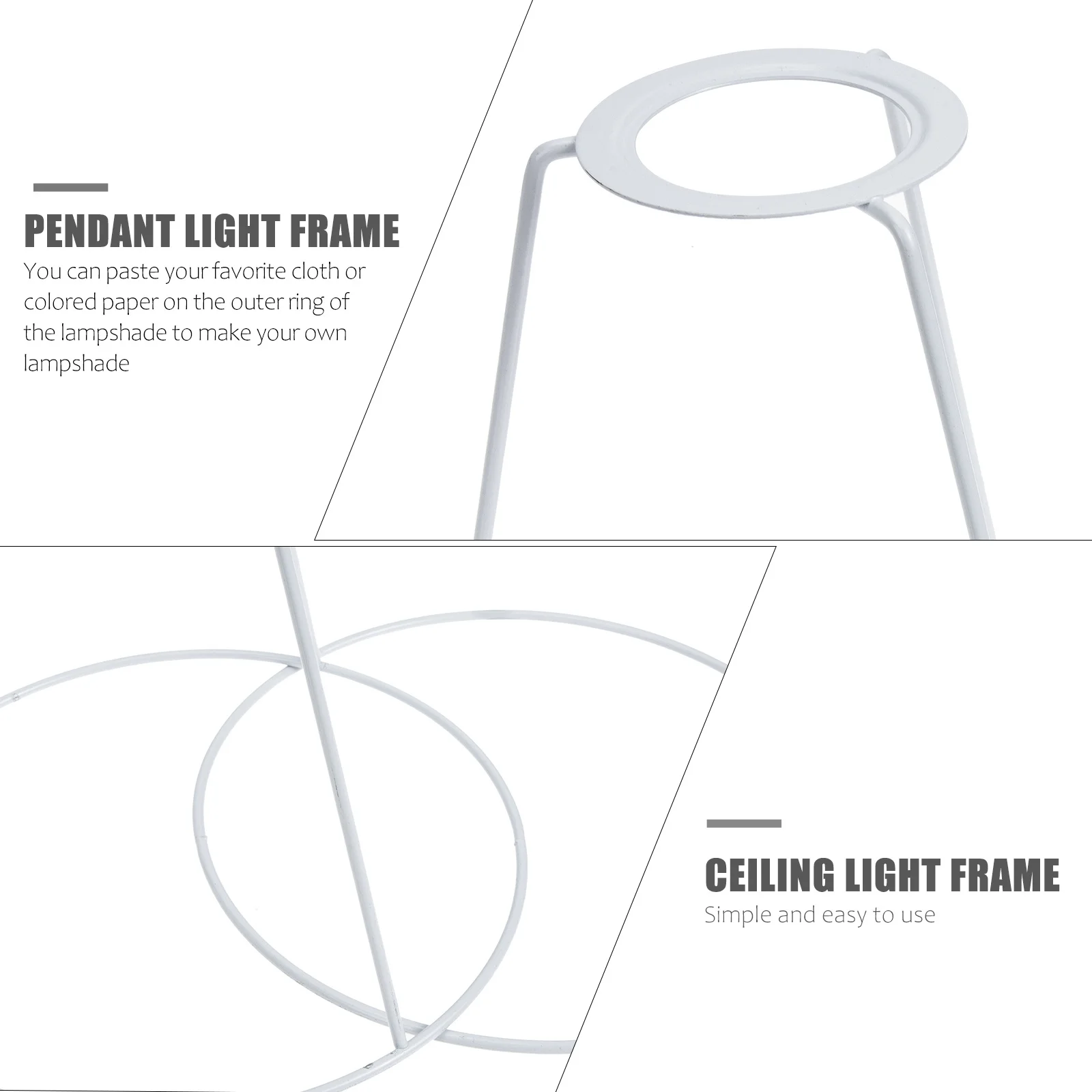 

1Set Lampshade Frame Iron Cone Shape Wire Lamp Shade Ring for DIY Home Restaurant Coffee Shop Lampshade Frames