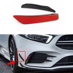 For Mercedes Benz A Class W177 AMG A180 A200 A250 A35 2019 2020+ Front Bumper Fog Lamp Air Vent Cover Trim Sticker Car Styling