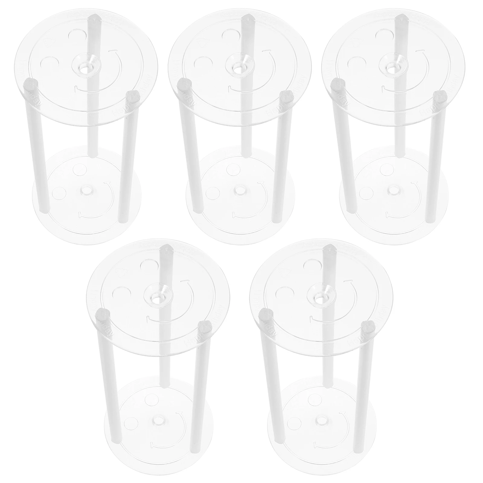 

5 Sets Stand Cake Dowels For Tiered Cakes Round Dowels Stacking Pillars Boards Food Grade Material Cake Supports Kit Tier