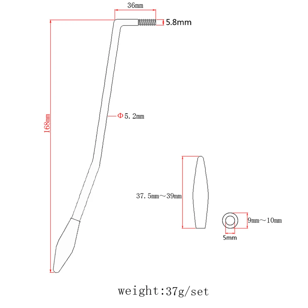 

Guitar Tremolo 6Mm Thread Whammy Bar With 3 Tips For Electric Guitar 6Mm Thread Whammy Bar Arm Silver Instrument Parts