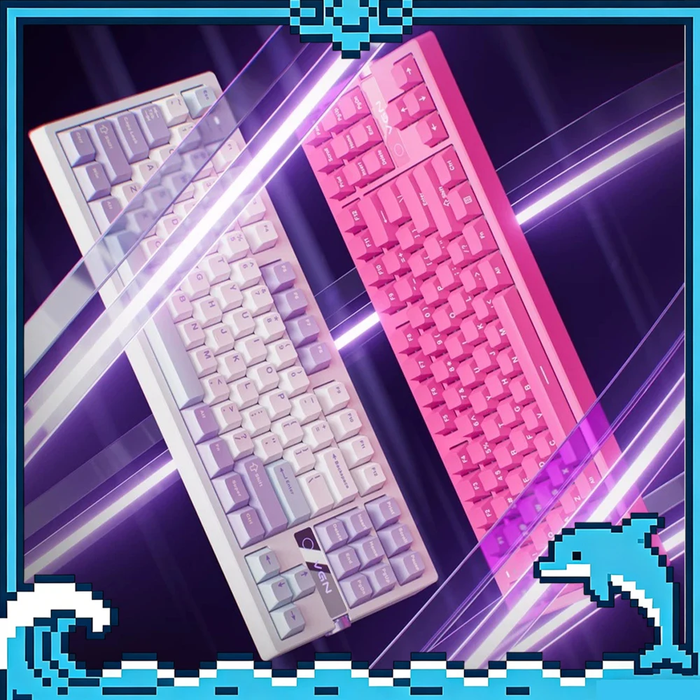 VGN V87 V2 Wireless Keyboard Three Mode Connection E-sports Keyboard 1ms Esports Level Ultra-Low Delay For Pc Accessories Gifts