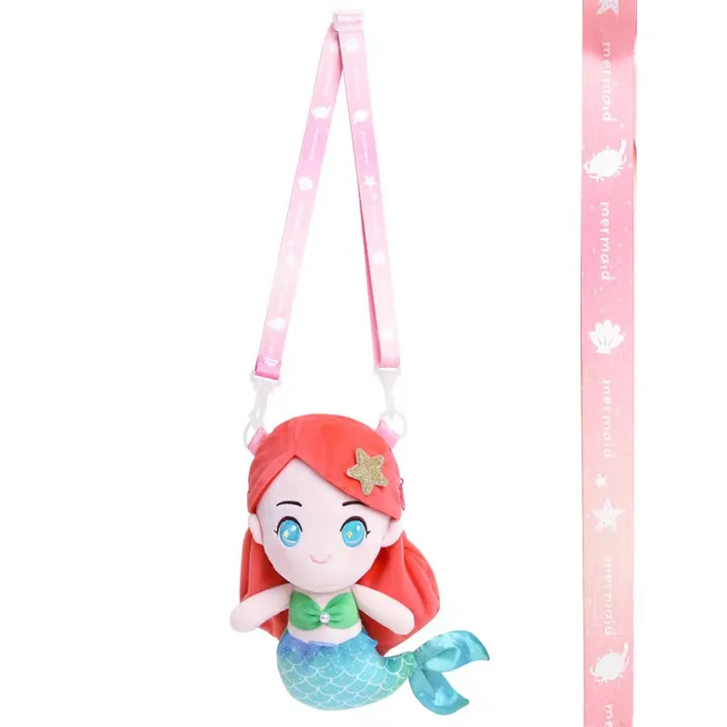 Sacs à bandoulière princesse sirène pour enfants, sacs initiés par le dessin animé, porte-monnaie mignon pour filles, poudres de beurre Kawaii douces, fermeture éclair, Bolsa bettalk l