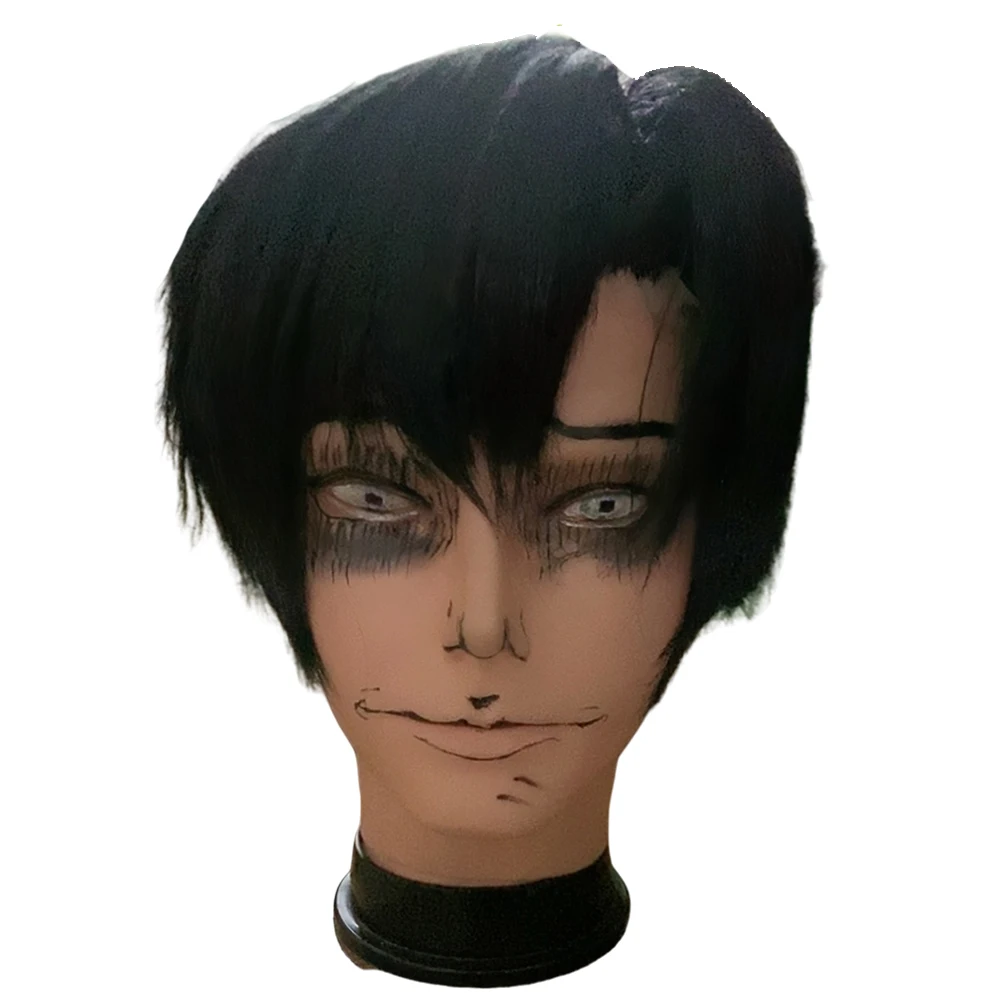 Alien Stage Ivan Perücke Anime AlienStage Black Sorrow Ivan Cosplay Perücke Männer Schwarz Kurzes Haar Hohe Hitzebeständige Haar Kostenlose Perückenkappe
