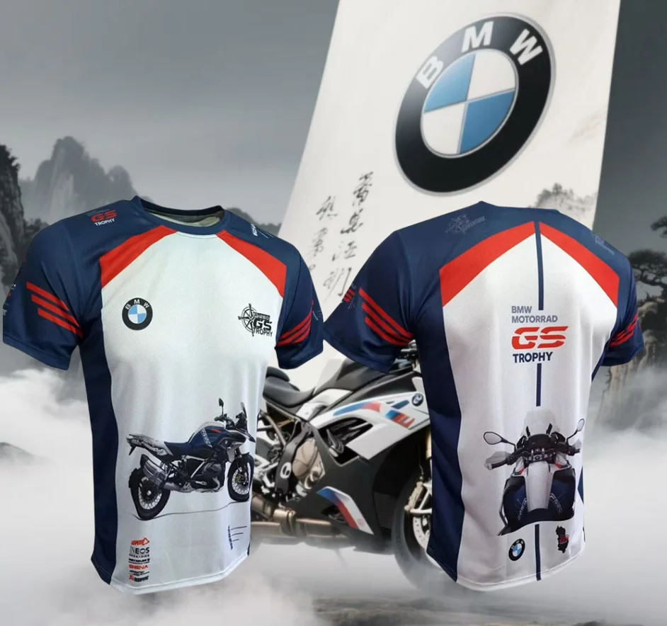 

Лето 2022, BMW R1250GS, мотоциклетная мужская быстросохнущая футболка, велосипедный костюм, гоночный костюм с коротким рукавом, повседневная дышащая мода Y2K