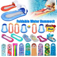 Foldable Water Hammock PVC Inflatable Floating Mattress Swimming Pool Beach Water Lounge Bed Summer Water s for Kids Adults