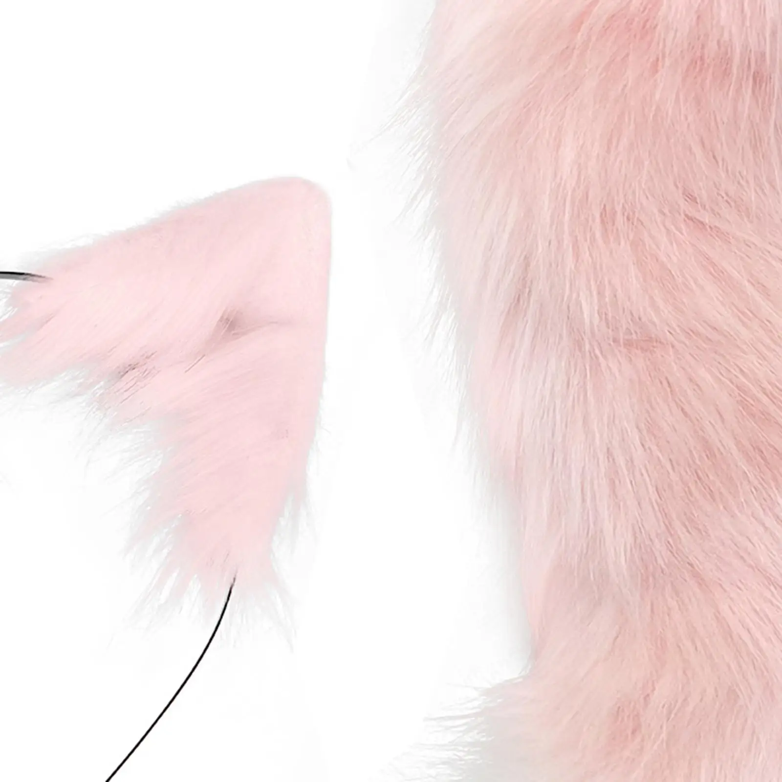 مجموعة آذان وذيل الثعلب الصناعي للأطفال والكبار وعصابة رأس على شكل أذن القط لأداء الحفلة الراقصة