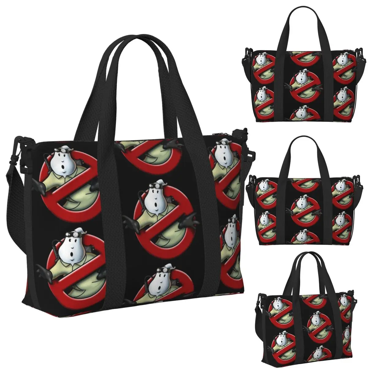 

Пляжная дорожная сумка с логотипом The GhostBusters, большая вместительная сумка-тоут для спортзала, спортивная женская дорожная сумка для покупок
