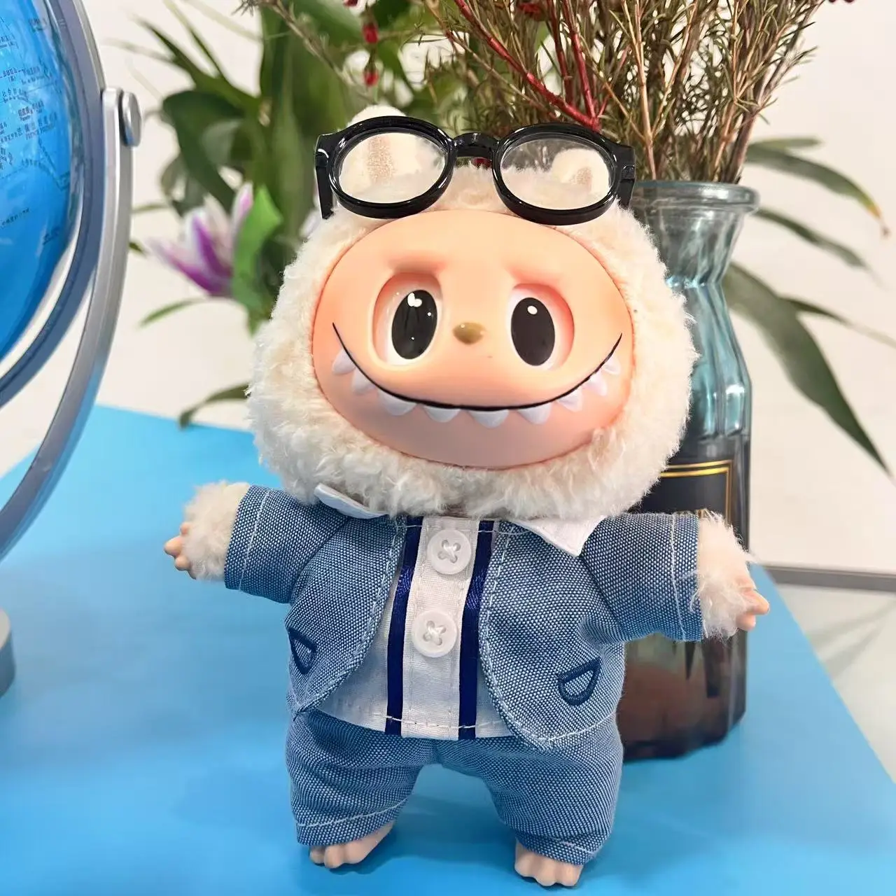 

17cm Mini Plush Doll'S Clothes Outfit Accessories for Labubu Clothes Time to chill doll clothes