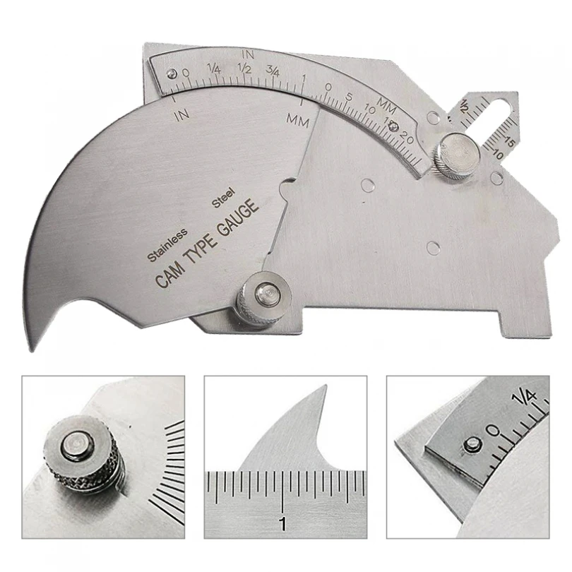 MG-8/WGU-8M Thickness Meters Stainless Steel Inch / Metric Bridge Cam Gage for inspection of Welded Surfaces and Joint