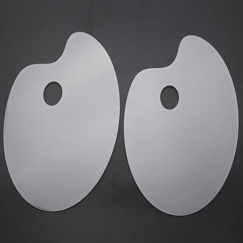 Paleta de Tinta Acrílica Transparente, Pintura Artesanal DIY, 10x6 Polegadas, Pacote 2