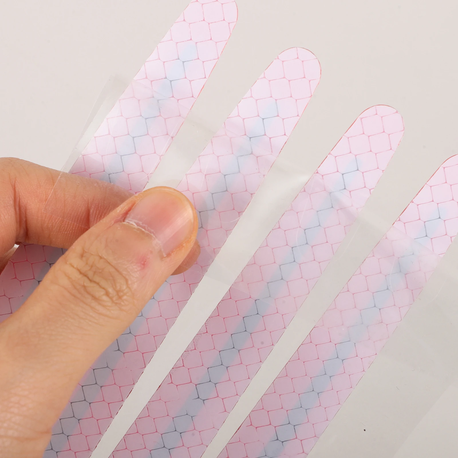 

4pc Car Door Handle Stickers Reflective Scratch Protector Red Universal Size Car Exterior Accessory Protective Film