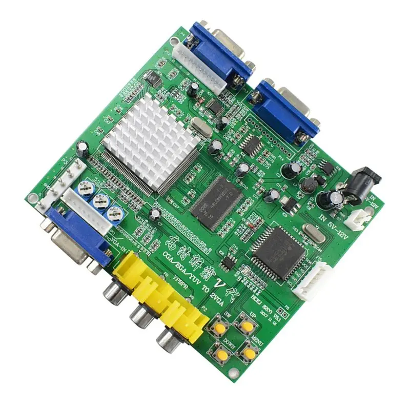 FULL-Arcade Game RGB/CGA/EGA/YUV To VGA HD Video Converter Board HD9800/GBS8200 Hot Green Board Video Decoding Device