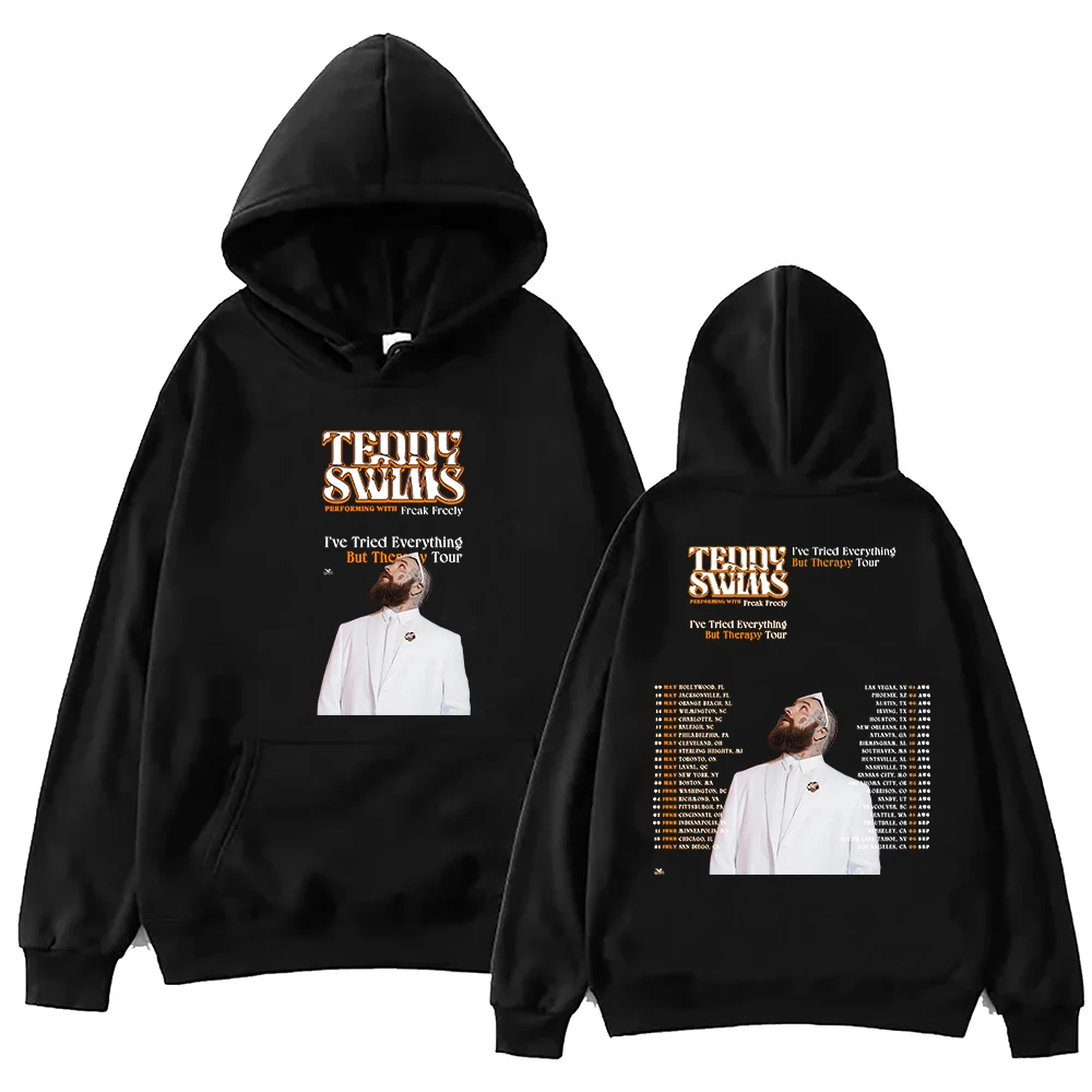 Teddy Swims Tour 2025 Hoodie Unisex Harajuku Pullover Tops Long Sleeve Hoodies  Muisc Tour Fans Gift