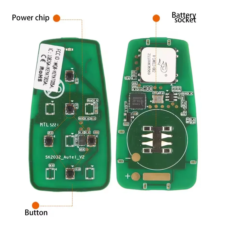1 Piece Autel AT005AL AT005BL AT005CL AT005DL Universal Smart Remote Key 5 Buttons for KM100 IM508 IM608 KM100E view 5