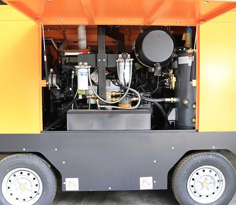 Mobile diesel screw compressor 18 cubic 20 kg double working conditions switch mine tunnel site special