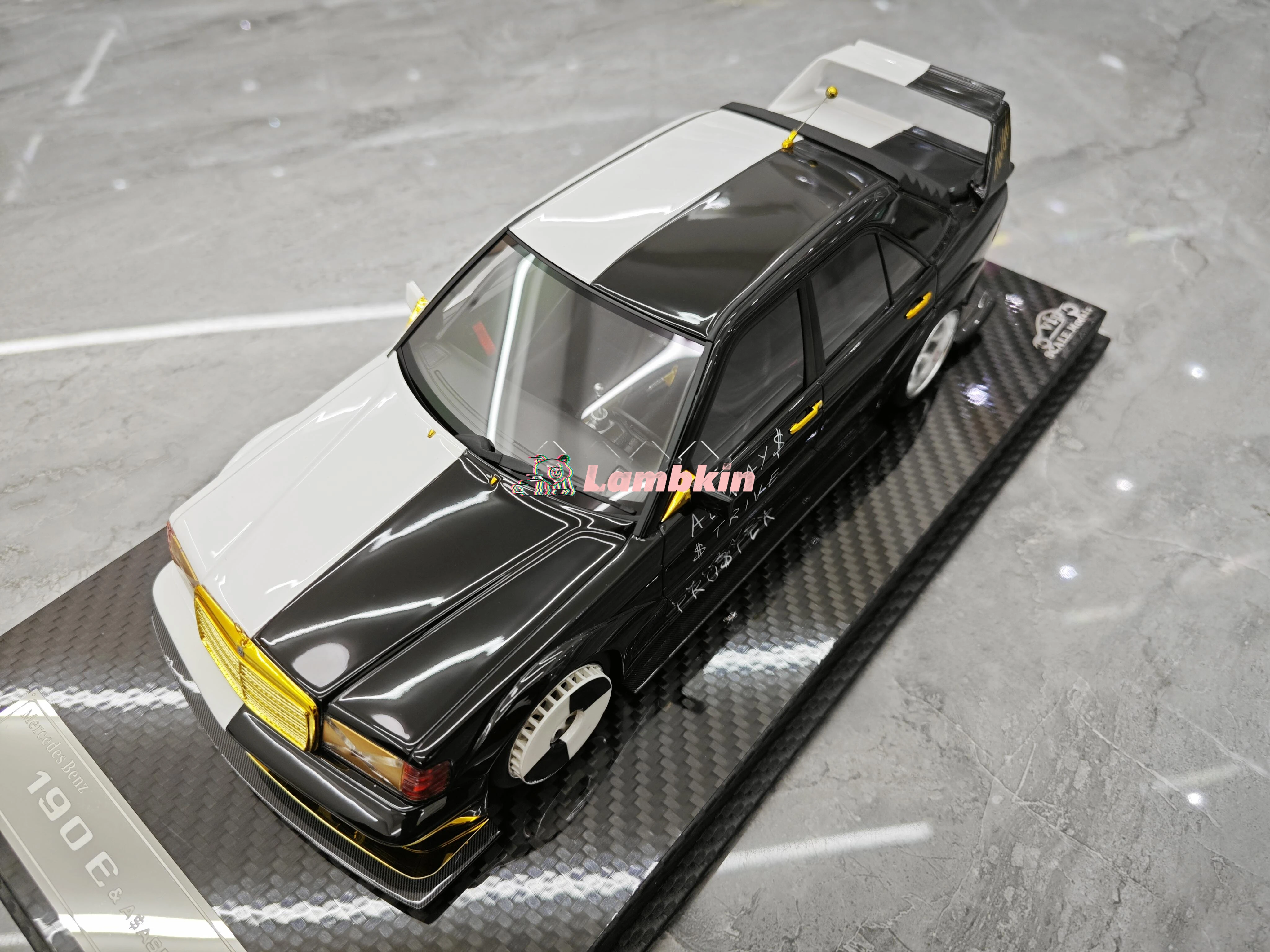 Vip 1:18 Voor Explosieve Gemodificeerde Benz 190e Aasp Rocky Limited Edition Simulatie Hars Automodelcollectie